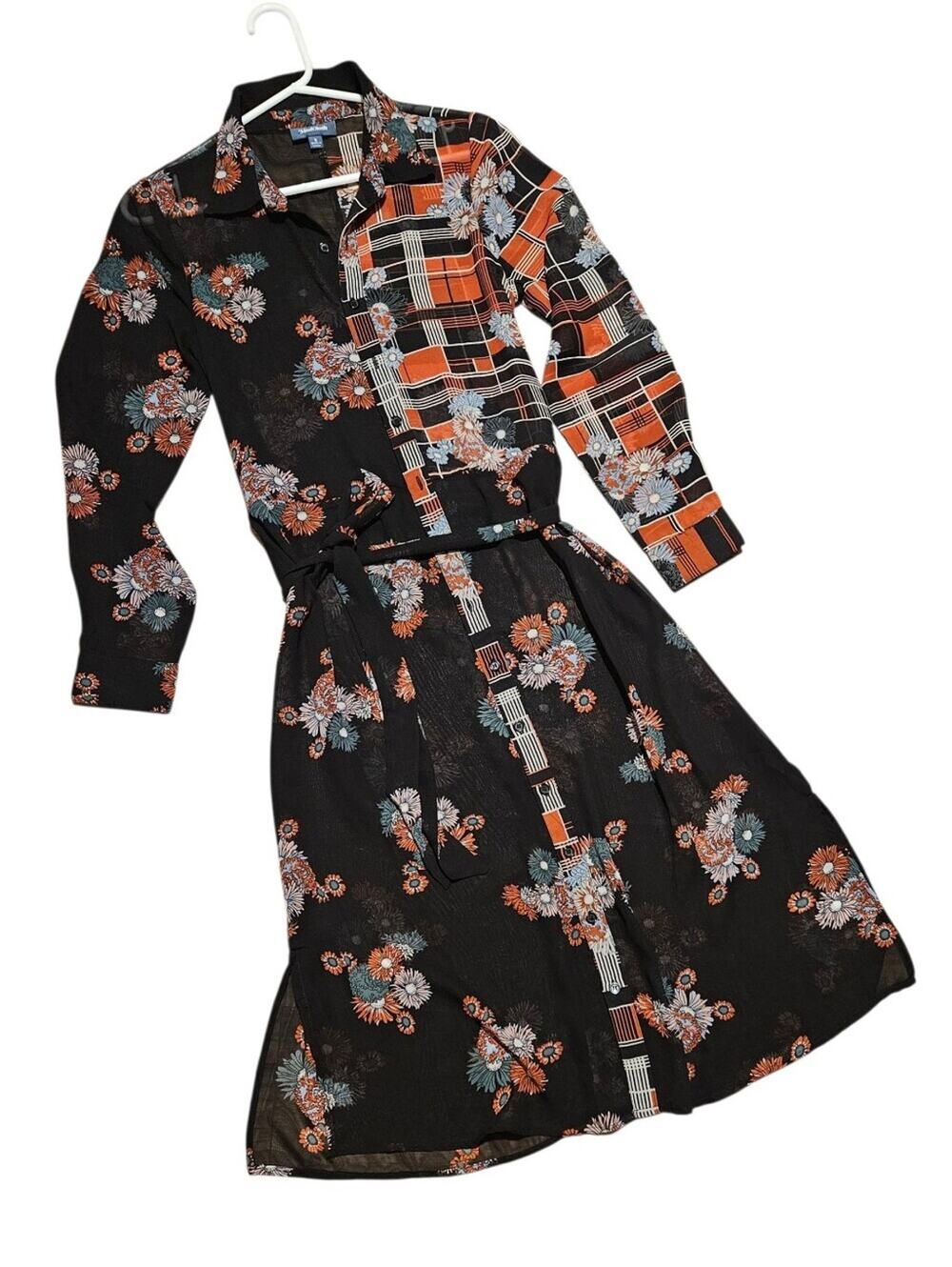 Modcloth Woman's sheer shirt dress size Small